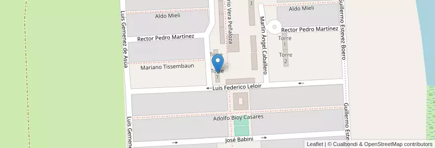 Mapa de ubicacion de Torre 7 en آرژانتین, سانتافه, Departamento La Capital, Santa Fe Capital.
