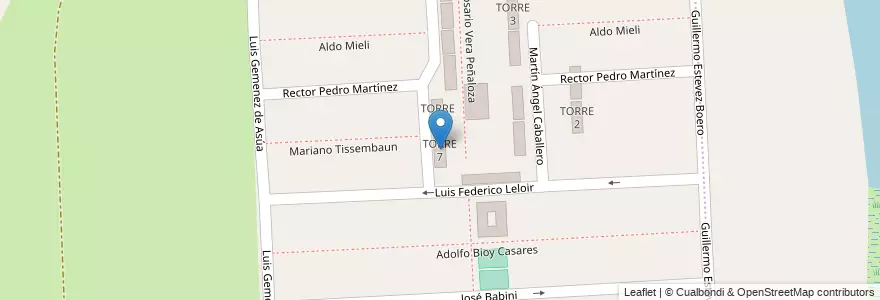 Mapa de ubicacion de TORRE 7 en アルゼンチン, サンタフェ州, Departamento La Capital, Santa Fe Capital.