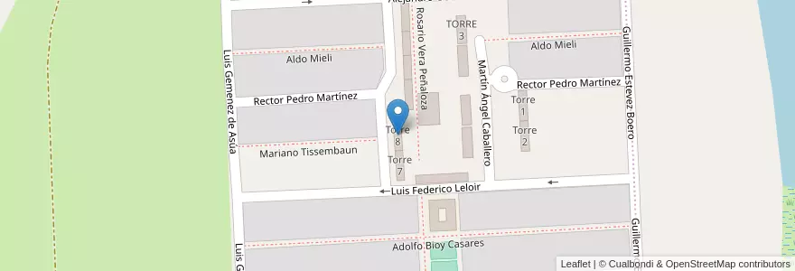 Mapa de ubicacion de Torre 8 en 阿根廷, Santa Fe, Departamento La Capital, Santa Fe Capital.