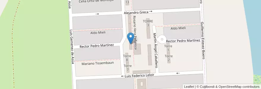 Mapa de ubicacion de Torre 9 en アルゼンチン, サンタフェ州, Departamento La Capital, Santa Fe Capital.