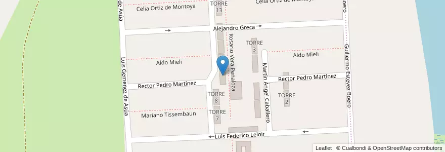 Mapa de ubicacion de TORRE 9 en アルゼンチン, サンタフェ州, Departamento La Capital, Santa Fe Capital.