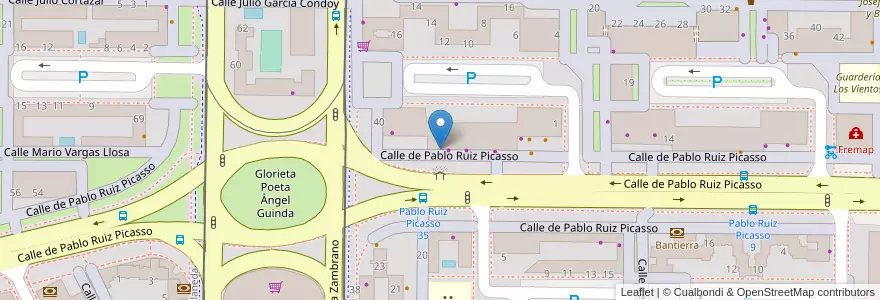 Mapa de ubicacion de Torre Casino en اسپانیا, Aragón, ساراگوسا, Zaragoza, ساراگوسا.