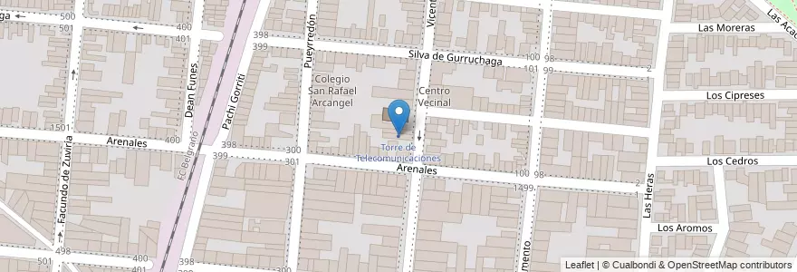 Mapa de ubicacion de Torre de Telecomunicaciones en 아르헨티나, Salta, Capital, Municipio De Salta, Salta.