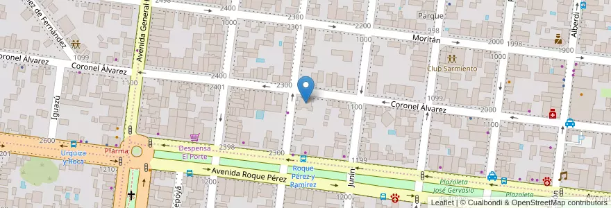 Mapa de ubicacion de Torre del Docente en 阿根廷, Misiones, Departamento Capital, Municipio De Posadas.