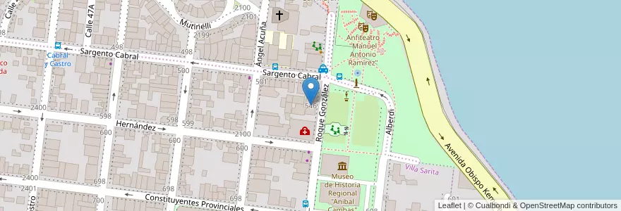Mapa de ubicacion de Torre El Parque en アルゼンチン, ミシオネス州, Departamento Capital, Municipio De Posadas.
