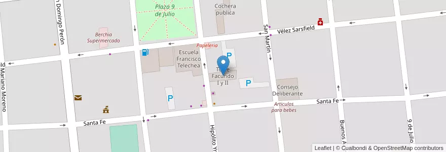 Mapa de ubicacion de Torre Facundo I y II en Arjantin, La Rioja, Departamento Capital, La Rioja.