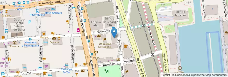 Mapa de ubicacion de Torre Fortabat, San Nicolas en آرژانتین, Ciudad Autónoma De Buenos Aires, Comuna 1, Buenos Aires.