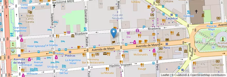 Mapa de ubicacion de Torre La Buenos Aires, Montserrat en 阿根廷, Ciudad Autónoma De Buenos Aires, Comuna 1, 布宜诺斯艾利斯.