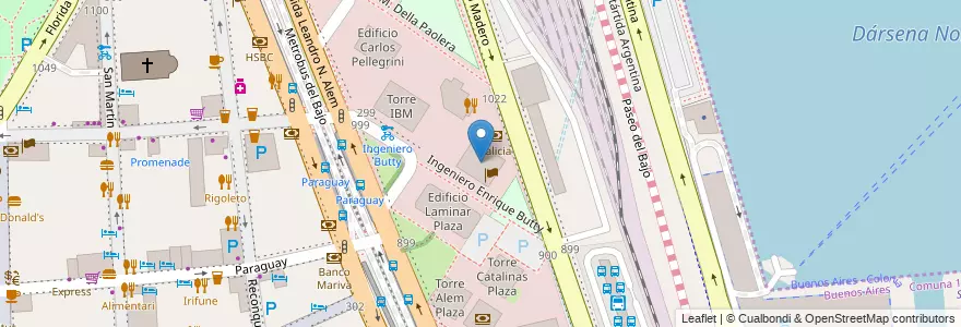 Mapa de ubicacion de Torre Madero, Retiro en آرژانتین, Ciudad Autónoma De Buenos Aires, Comuna 1, Buenos Aires.