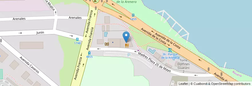 Mapa de ubicacion de Torre Nordlink en Argentina, Santa Fe, Departamento Rosario, Municipio De Rosario, Rosario.