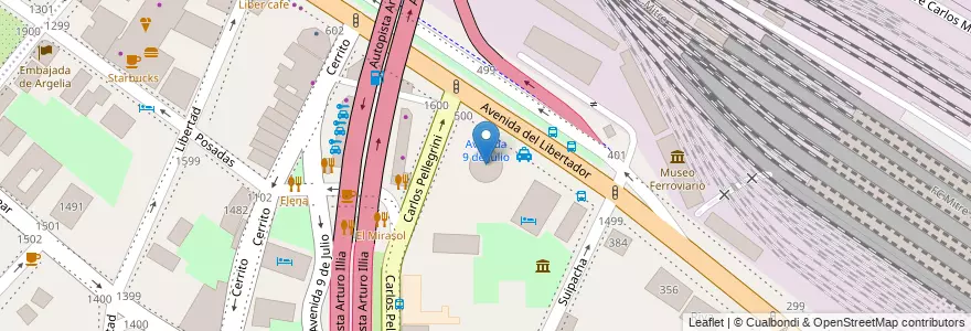 Mapa de ubicacion de Torre Prourban, Retiro en アルゼンチン, Ciudad Autónoma De Buenos Aires, Comuna 1, ブエノスアイレス.