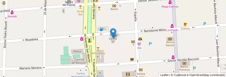 Mapa de ubicacion de Torre Varela III en Argentinië, Buenos Aires, Partido De Florencio Varela, Florencio Varela.