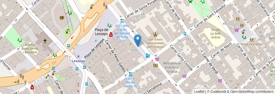 Mapa de ubicacion de Torrent de l'Olla en Испания, Каталония, Барселона, Барселонес, Барселона.
