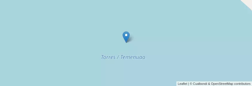 Mapa de ubicacion de Torres / Temenuao en 아르헨티나, 칠레, Chubut, Departamento Tehuelches.