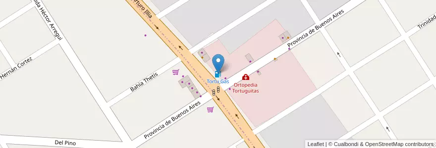 Mapa de ubicacion de Tortu Gas en Argentinien, Provinz Buenos Aires, Partido De José C. Paz.