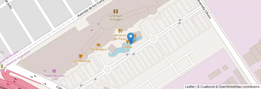Mapa de ubicacion de Tortugas Open Mall en Argentine, Province De Buenos Aires, Partido De Malvinas Argentinas, El Triángulo.