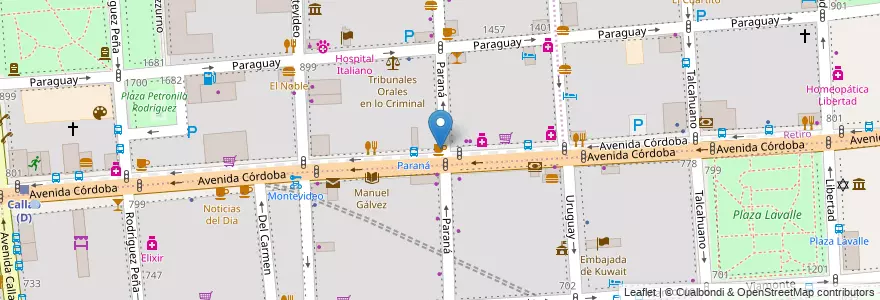 Mapa de ubicacion de Tostado, Recoleta en アルゼンチン, Ciudad Autónoma De Buenos Aires, Comuna 1, ブエノスアイレス.