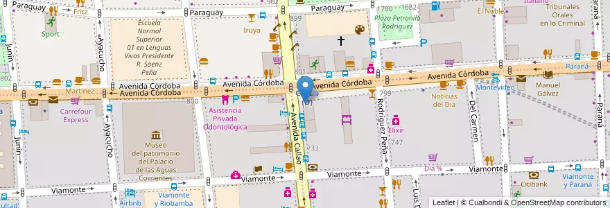 Mapa de ubicacion de Tostado, San Nicolas en Аргентина, Буэнос-Айрес, Буэнос-Айрес.