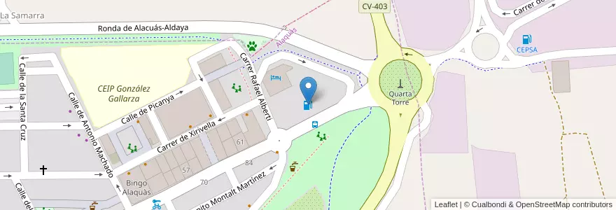 Mapa de ubicacion de TOTAL ALAQUÀS en Spain, Valencian Community, Valencia, L'Horta Oest.