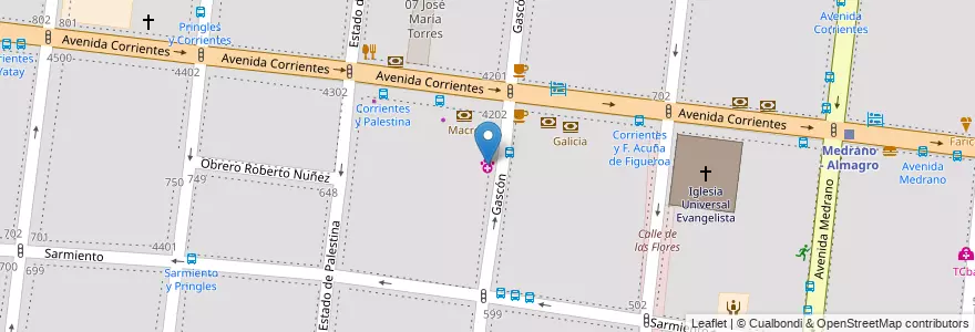 Mapa de ubicacion de TotalPet, Almagro en 阿根廷, Ciudad Autónoma De Buenos Aires, Comuna 5, 布宜诺斯艾利斯.