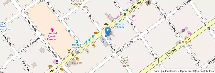 Mapa de ubicacion de TotalPet, Belgrano en アルゼンチン, Ciudad Autónoma De Buenos Aires, ブエノスアイレス.