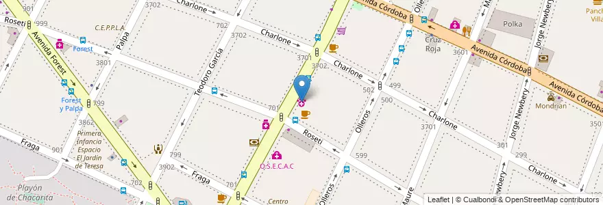 Mapa de ubicacion de TotalPet, Chacarita en Argentina, Autonomous City Of Buenos Aires, Autonomous City Of Buenos Aires, Comuna 15.