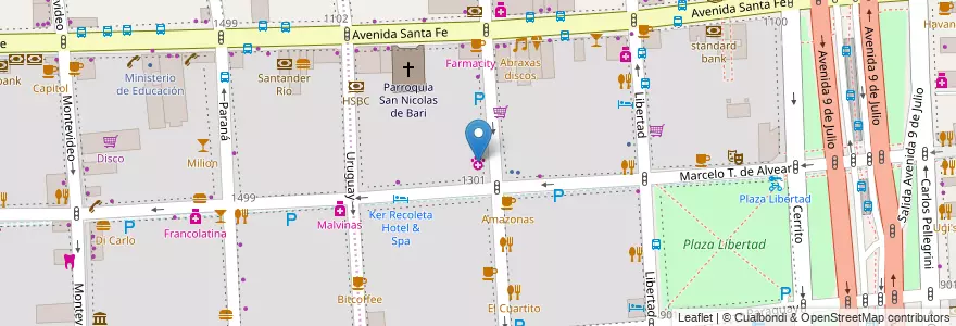 Mapa de ubicacion de TotalPet, Retiro en 아르헨티나, Ciudad Autónoma De Buenos Aires, Comuna 1, 부에노스아이레스.
