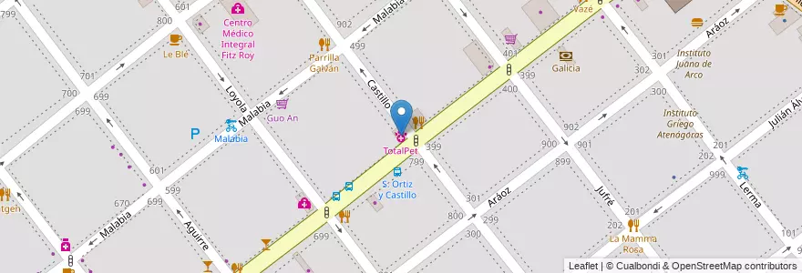 Mapa de ubicacion de TotalPet, Villa Crespo en 아르헨티나, Ciudad Autónoma De Buenos Aires, 부에노스아이레스, Comuna 15.