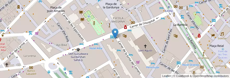 Mapa de ubicacion de Toubabike - rent scooter and bike en Sepanyol, Catalunya, Barcelona, Barcelonès, Barcelona.
