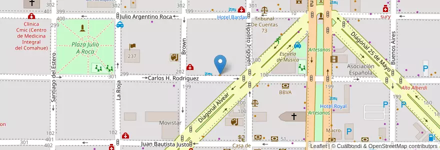 Mapa de ubicacion de Tower en Аргентина, Чили, Неукен, Departamento Confluencia, Municipio De Neuquén, Neuquén.