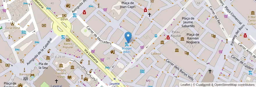 Mapa de ubicacion de Tower bar en 스페인, Catalunya, Barcelona, Barcelonès, 바르셀로나.