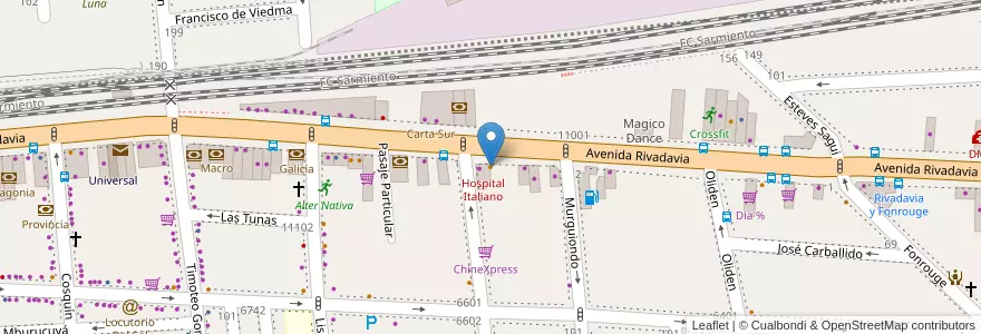Mapa de ubicacion de Tower, Liniers en アルゼンチン, Ciudad Autónoma De Buenos Aires, Comuna 9, ブエノスアイレス.