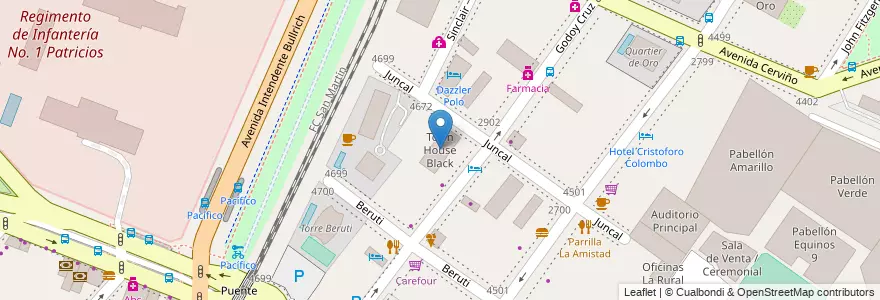 Mapa de ubicacion de Town House Black, Palermo en آرژانتین, Ciudad Autónoma De Buenos Aires, Buenos Aires, Comuna 14.