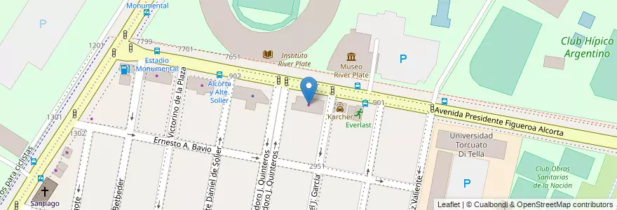 Mapa de ubicacion de Toyota Nuñez, Belgrano en 아르헨티나, Ciudad Autónoma De Buenos Aires, 부에노스아이레스, Comuna 13.