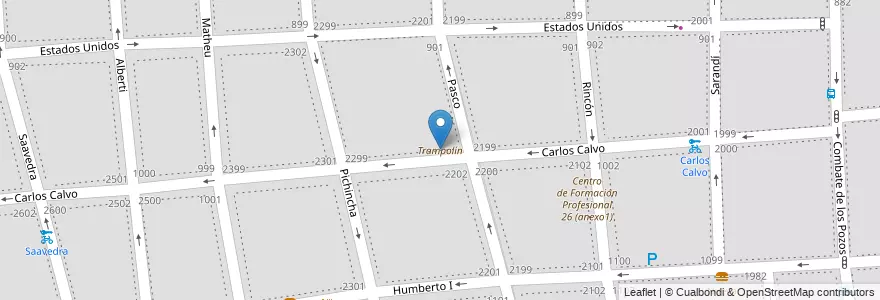 Mapa de ubicacion de Trampolín, San Cristobal en Argentine, Ciudad Autónoma De Buenos Aires, Comuna 3, Buenos Aires.
