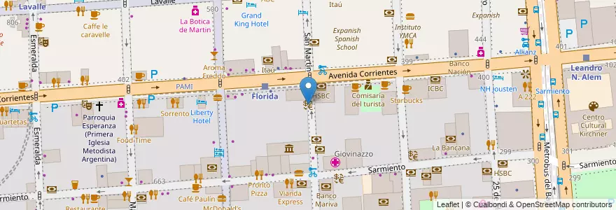 Mapa de ubicacion de Transcambio, San Nicolas en アルゼンチン, Ciudad Autónoma De Buenos Aires, Comuna 1, ブエノスアイレス.