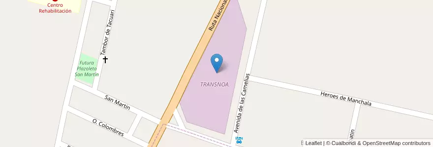 Mapa de ubicacion de TRANSNOA. en Аргентина, Тукуман, Departamento Monteros, Municipio De Río Seco.