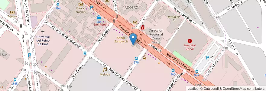 Mapa de ubicacion de Transportes Río Negro en アルゼンチン, サンタクルス州, チリ, Mercado De La Ciudad, Deseado, Caleta Olivia.