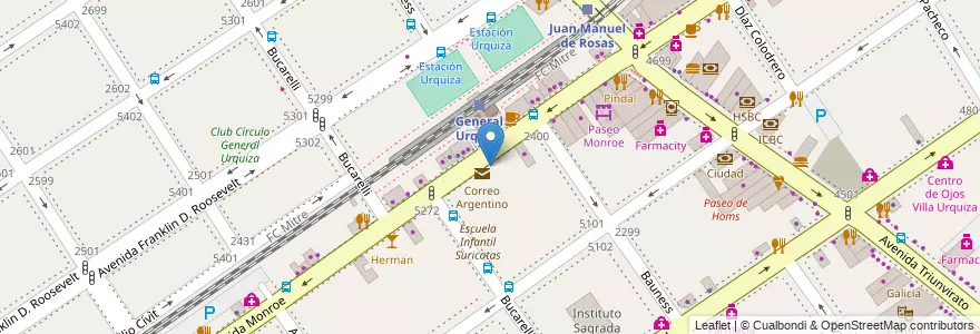 Mapa de ubicacion de Trappola, Villa Urquiza en 阿根廷, Ciudad Autónoma De Buenos Aires, Comuna 12, 布宜诺斯艾利斯.