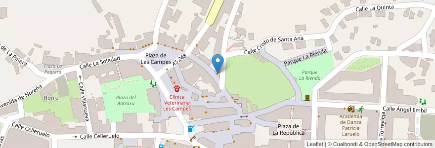 Mapa de ubicacion de Trasiegu en Espagne, Asturies, Asturies, Siero.