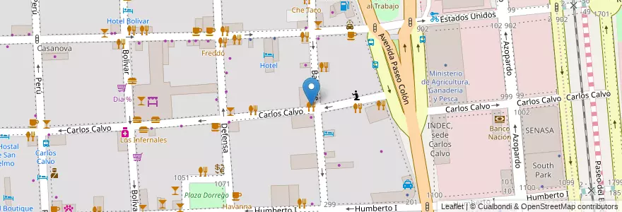 Mapa de ubicacion de Trattoria Zagara, San Telmo en Argentinien, Ciudad Autónoma De Buenos Aires, Comuna 1, Buenos Aires.