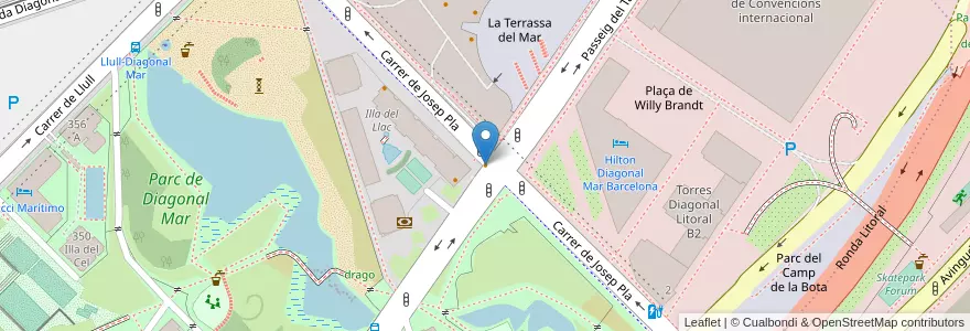 Mapa de ubicacion de Trattoria&Pizzeria Pappapomodoro en 西班牙, Catalunya, Barcelona, Barcelonès, Barcelona.