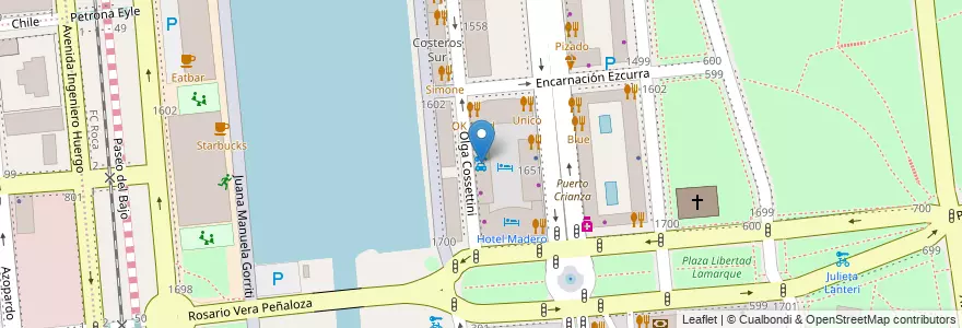 Mapa de ubicacion de Travel Rent A Car, Puerto Madero en 阿根廷, Ciudad Autónoma De Buenos Aires, Comuna 1, 布宜诺斯艾利斯.