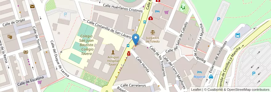 Mapa de ubicacion de Trébedes Café en Spain, Castile-La Mancha, Toledo, Toledo, Toledo.