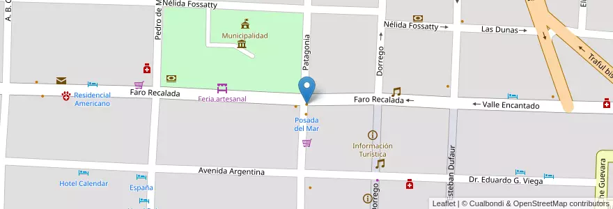 Mapa de ubicacion de Treiso en 아르헨티나, 부에노스아이레스주, Partido De Monte Hermoso, Monte Hermoso.