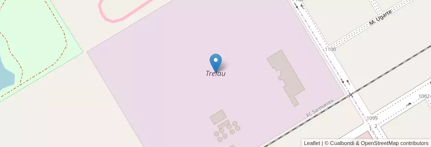Mapa de ubicacion de Trelau en Arjantin, Buenos Aires, Partido De Trenque Lauquen, Cuartel Chacras De Trenque Lauquen.