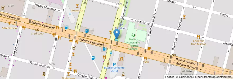 Mapa de ubicacion de Tren Urbano en الأرجنتين, سانتا في, إدارة العاصمة, سانتا في العاصمة, سانتا في.