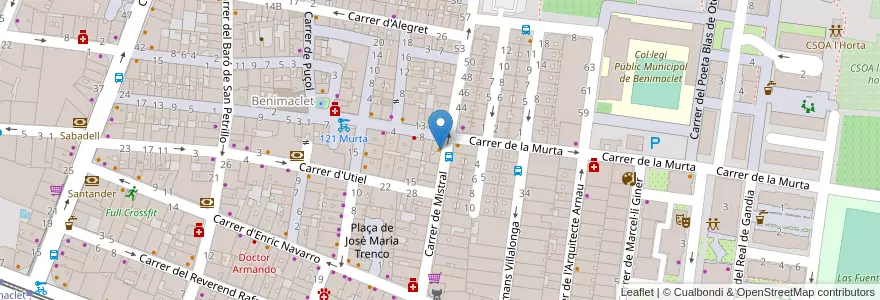 Mapa de ubicacion de Trencadís - Comidas Para Llevar en Spanje, Valencia, Valencia, Comarca De València, Valencia.