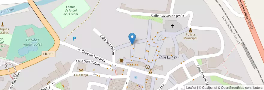 Mapa de ubicacion de Tres en Испания, Риоха, Риоха, Haro.