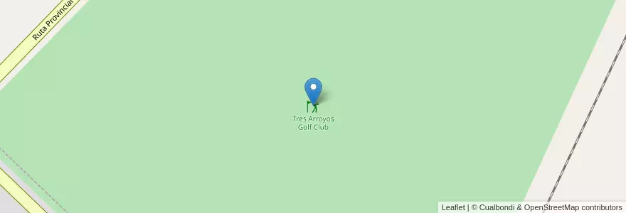 Mapa de ubicacion de Tres Arroyos Golf Club en 아르헨티나, 부에노스아이레스주, Partido De Tres Arroyos.